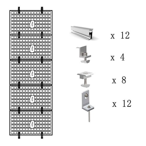Solar Panel Rooftop Solar Rails Racking AL6005-T5 Aluminum-Alloy Surface Anodiz - Picture 17 of 34