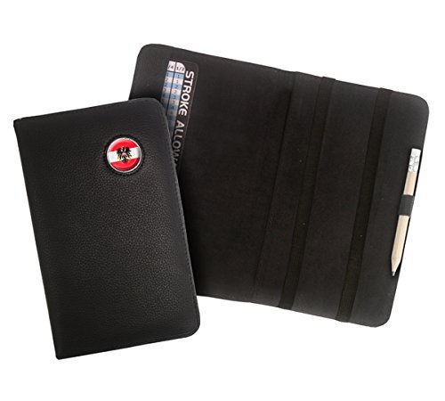 NATIONAL FLAG OR NOVELTY CRESTED BLACK LEATHER SCOREMASTER GOLF SCORECARD HOLDER - Imagen 3 de 49
