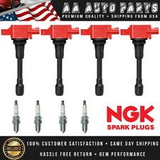 4 Energy Ignition Coil & 4 NGK Spark Plug for 2007-2008 Nissan Sentra 2.5L I4