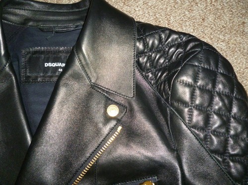 DSQUARED Leather Quilted Jacket, UK 38 / IT 48 RRP £2420 - Picture 5 of 8