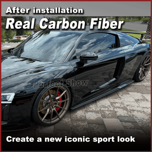 Se adapta a Audi R8 2016-2020 carbono faldones laterales faldones alerón - Imagen 3 de 12