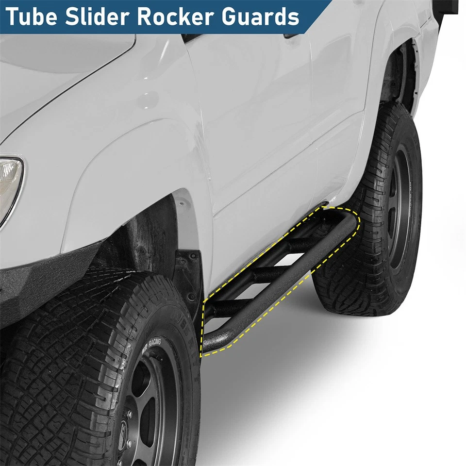 Steel Tube Slider Rocker Guards Side Step Nerf Bar for 2003-2009 Toyota 4Runner - Изображение 3 из 4