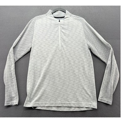 Under Armour Golf Pullover Mens Sz M Gray HeatGear Space Dye Quarter Zip