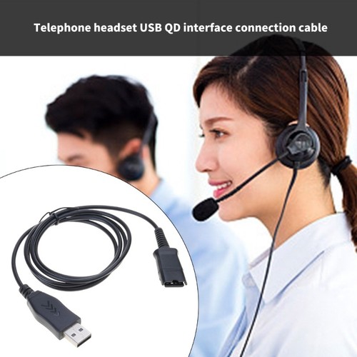 USB Adapter For Quick Disconnects (QD) Wire Headsets Connection To PC Computer - Zdjęcie 7 z 8