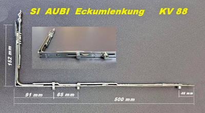 Siegenia SI AUBI Eckumlenkung  - 500 x 152 mm -  KV 88 - Neu - ( E 29 )