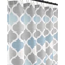 VCNY Home Universal Bathroom Fabric Shower Curtain for Men or Women: M