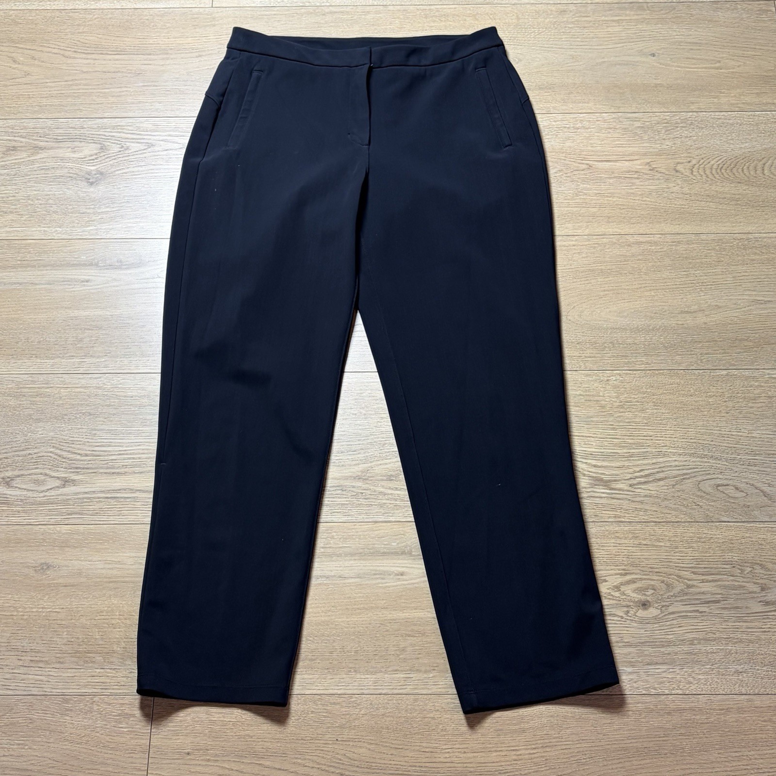 Lululemon On The Move Pants Size X 8 Black Stretch Travel 26” Inseam Athletic
