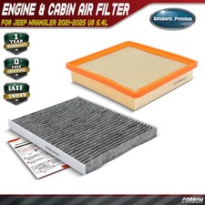Engine & Carbon Cabin Air Filter for Jeep Wrangler 2021-2025 V8 6.4L 68501780AB
