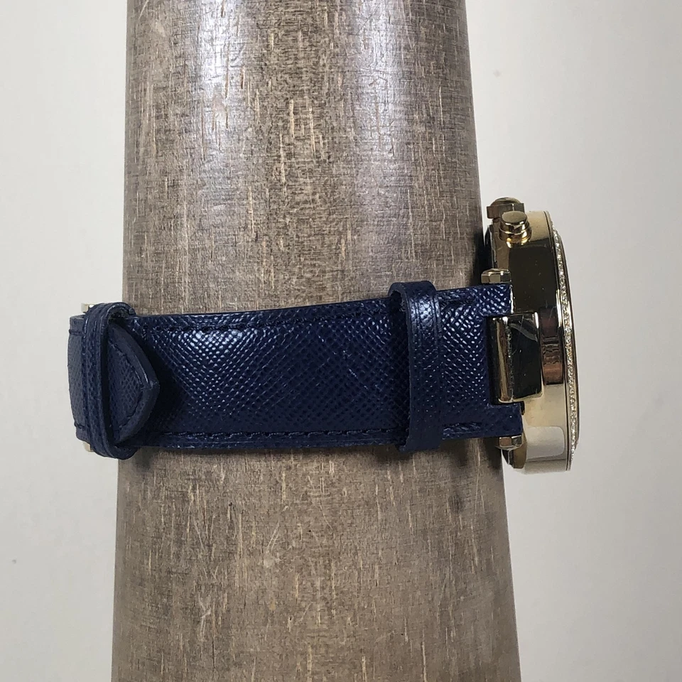 Женские часы-хронограф Michael Kors Parker 39 мм золотистый синий кожаный цвет MK-2280 - Изображение 3 из 4