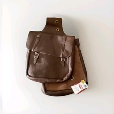 Weaver Top Grain Chap Leather Western Saddle Bag - Extra Wide - Brown - 11  W x