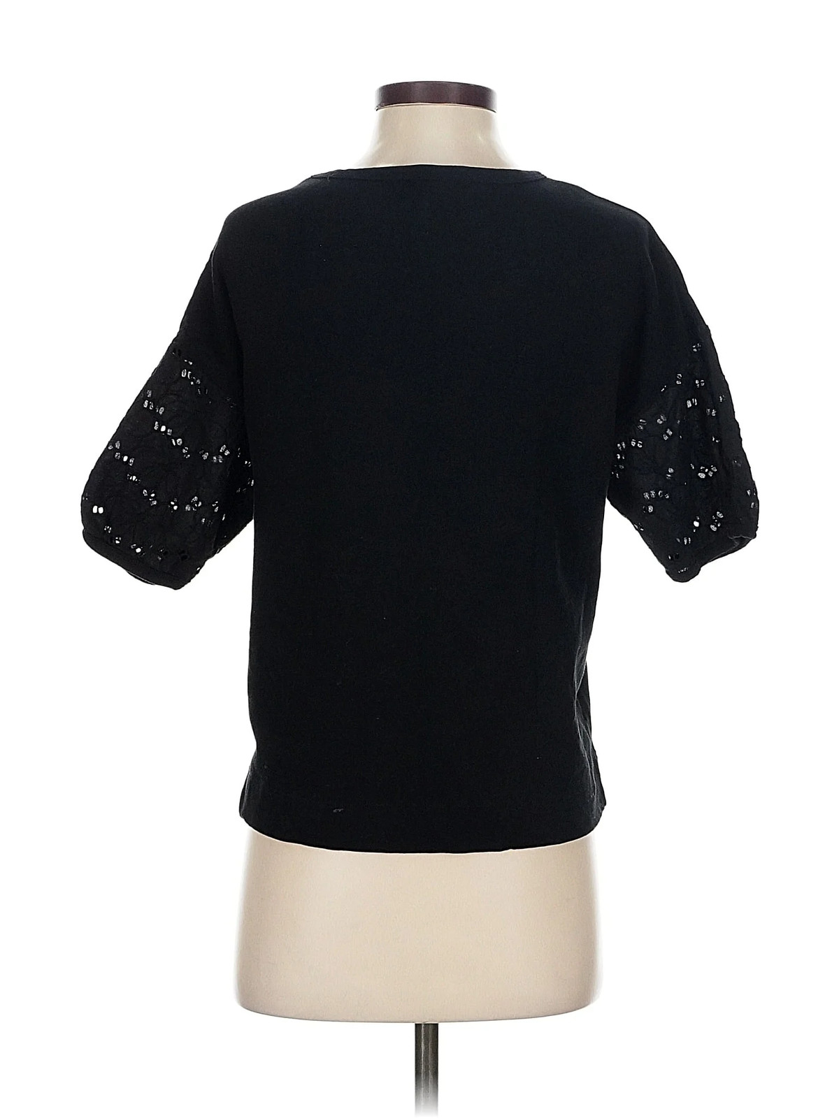 Uniqlo Women Black Short Sleeve Top S thumbnail 2