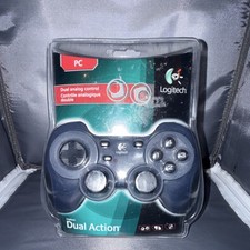 Logitech Dual Action Wired PC Gamepad Controller Black Dual Analog Control