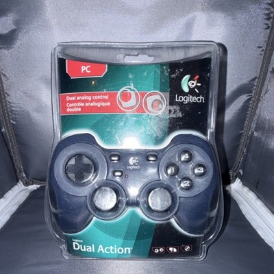 Logitech Dual Action Wired PC Gamepad Controller Black Dual Analog Control