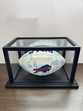 Buffalo Bills 2015 Team Signed Football Full Size W/ Display Case 19 Signatures