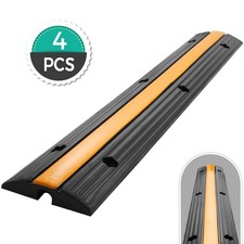 Heavy-Duty Rubber Cable Protector Ramp 4-Pack