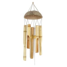 Wooden Coconut Shell Wind Chime Handcrafted Musical Decor for Patio or For Home