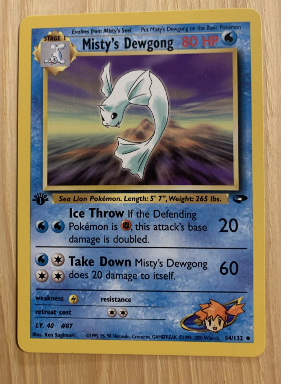 1st Edition Misty’s Dewgong 54/132 - Gym Challenge