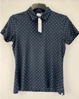 Ping Aeria P93782 Micro Monogram Polo Shirt Women's Size UK 8 Navy/37381