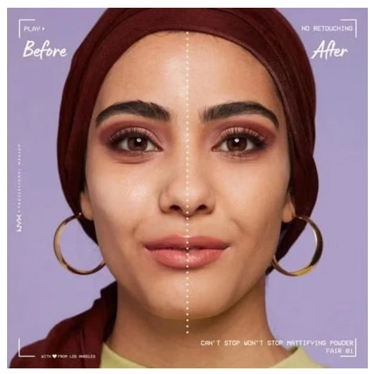 NYX Cant Stop Wont Stop Mattifying Pressed Powder- 01 Fair - Image 2 of 3