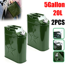 2PCS Jerry Can 5 Gallon 20L Can Metal Tank Emergency Backup Off-road