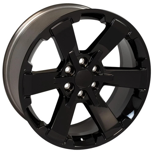 New 22" x 9" Black Alloy Wheel Rim 2014-2020 for GMC Chevrolet Cadillac 19301162 - Picture 3 of 8