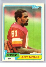 1981 Topps #194 Art Monk Rookie Card RC – NFL Hall of Fame Legend NM. rookie card picture