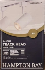 Hampton Bay LED Linear Track Lighting Mini-Cylinder Step Head White 1-Light