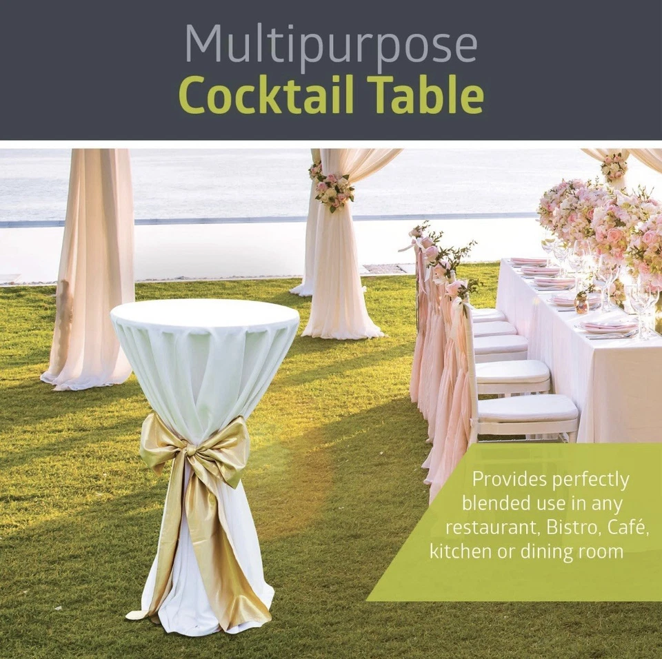 Winsome mesa de pub redonda contemporánea de madera/metal de obsidiana en negro Foto 3 de 3