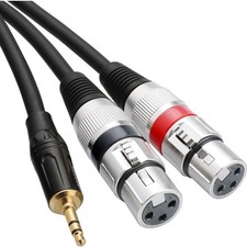 XLR Mikrofon Kabel auf 3,5 mm Stereo Miniklinke Doppel XLR Kabel