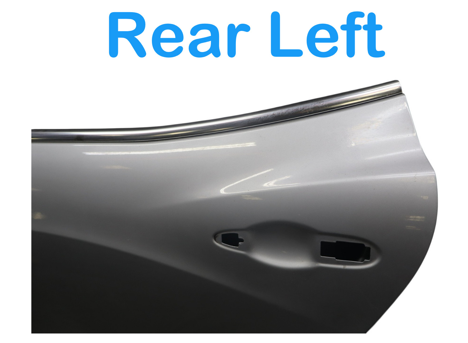 14-22 Maserati Ghibli Rear Left Driver Side Exterior Door Shell Panel Silver Oem