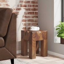 Teak Massivholz Hocker Sitzhocker Fußhocker Beistelltisch 30x30x40cm Holz vidaXL