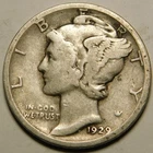 1929 S Mercury Dime 90% Silver VG-F  "Actual Coin Pictured - Not Cleaned"