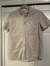 Teens ABERCROMBIE boy's top button down short sleeve Shirt Size 15/16