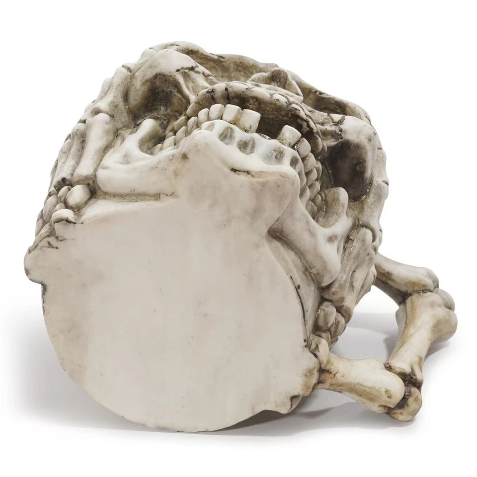 Taza de café calavera gótica - Vajilla de Navidad con base de resina espeluznante decoración del hogar Foto 2 de 4