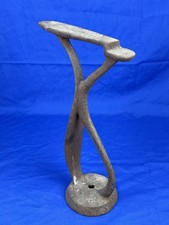 C.1910 SHOE SHINE Stand FOOTREST  Cast Iron, No Cracks 14.5"H, Base 4.75"Dia