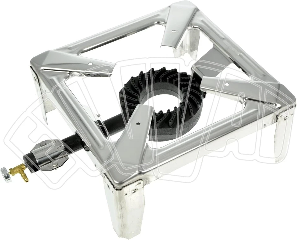 Drago Inox Fornellone, Omologato CE, Argento, Acciaio, Argento, 58X40X19 Cm - Immagine 4 di 4