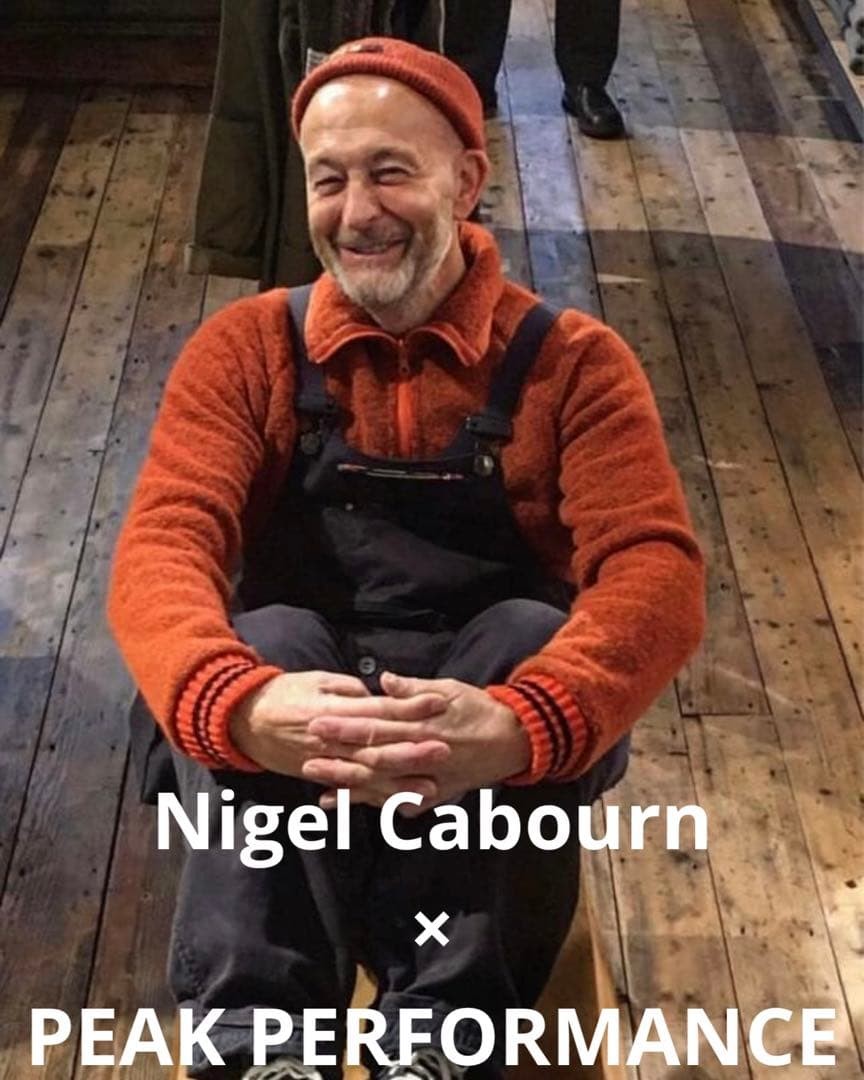 Nigel Cabourn Peak Performance Wool Fleece Zip Jacket Orange
