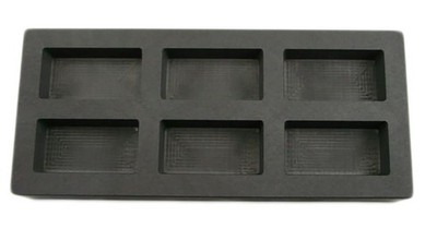 7.5 oz x 6 High Density Graphite Gold Bar Mold-5 oz Silver 6-Cavities Copper