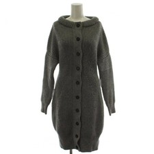 Alexander McQueen Knit Dress M Gray Long Sleeve Below Knee Length GG Used 73bfc3