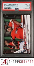 2017 TOPPS UPDATE #US223 CLAYTON KERSHAW PITCHING POP 5 PSA 9