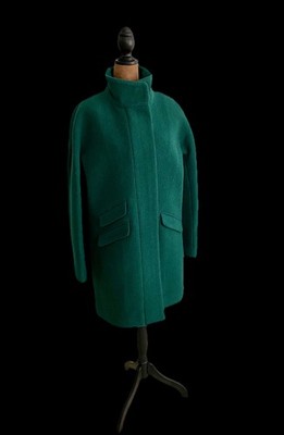 J. Crew Cocoon Coat Italian Stadium-Cloth Wool Thinsulate Hthr Forest NWT Sz 8