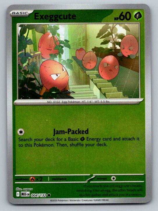 Exeggcute ME01: Mega Evolution 004/132 NM Reverse Holo