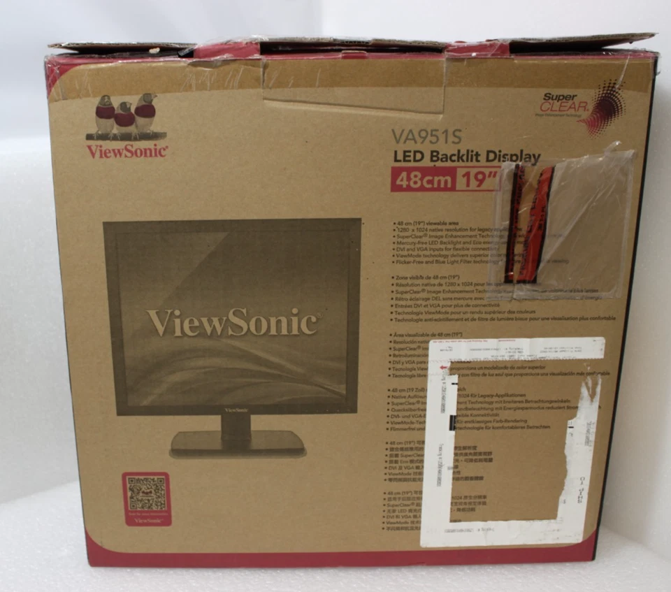 ViewSonic vs15843 VA951S LCD Monitor Open box brand new VGA DVI - Image 1 of 4