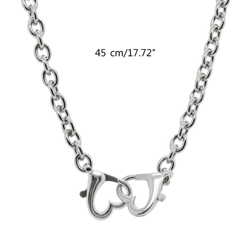Hip-hop Punk Alloy Heart Necklace Fashionable Neck Jewelry Neck Chain - Picture 8 of 8