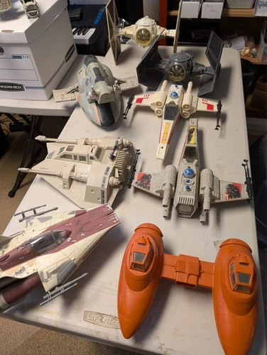 Kenner Star Wars Vehicles Lot Vintage X-Wing Slave 1 Snowspeeder Tie Fighters