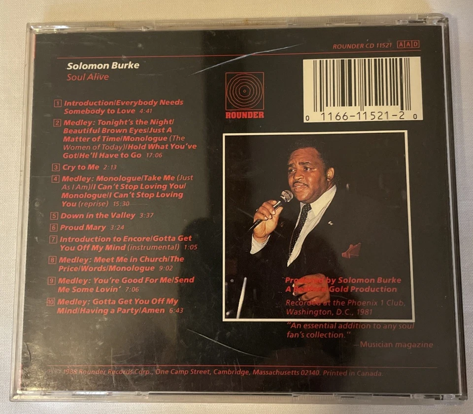Soul Alive by Solomon Burke (CD, 1989) - Imagem 2 de 4