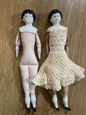 Antique German Porcelain China Head Dolls 9.5”