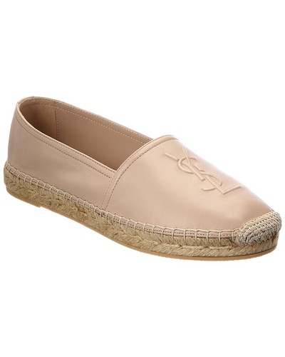 Saint Laurent Monogram Leather Espadrille Women's