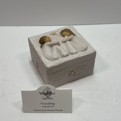 Vintage Willow Tree Friendship Keepsake Box ~ Forever True, Forever Friends