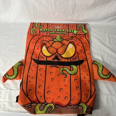 Halloween Candy Backpack Jarring Jack NWT Watch Your Back Orange Pumpkin